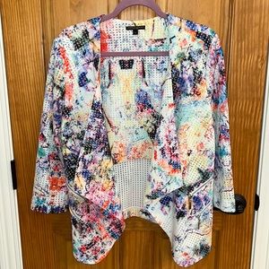 ALBERTO MAKALI PERFORATED TIE DYE JACKET, Large